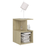 Vidaxl nachtkastjes 2 st 35x35x55 cm bewerkt hout sonoma eikenkleurig