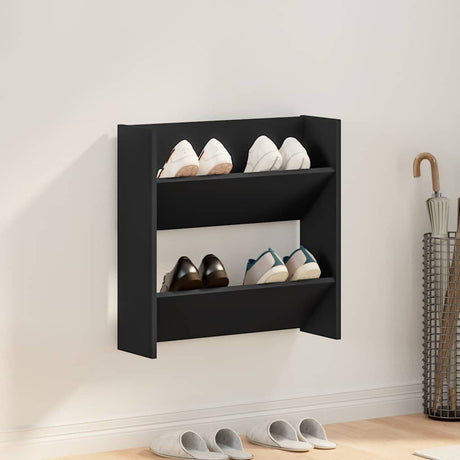 Armoire à chaussures murales vidaxl 60x18x60 cm Bois de bois de propriété