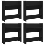 Gabinetes de zapatos de pared Vidaxl 4 PCS 60x18x60 cm de madera propiedad de negro