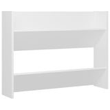 Gabinete de zapato de pared de Vidaxl 80x18x60 cm de madera propiedad blanca