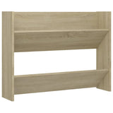 Armoire à chaussures murales vidaxl 80x18x60 cm en bois de bois de chêne sonoma -colore