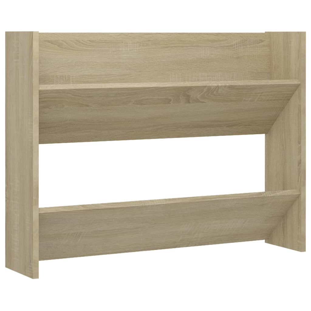 Gabinete de zapato de pared de Vidaxl 80x18x60 cm de madera propiedad Sonoma Oak -Colored