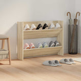 Armoire à chaussures murales vidaxl 80x18x60 cm en bois de bois de chêne sonoma -colore