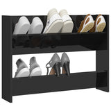 Vidaxl Wall Shoe Armadiet 80x18x60 cm Properpata in legno Black