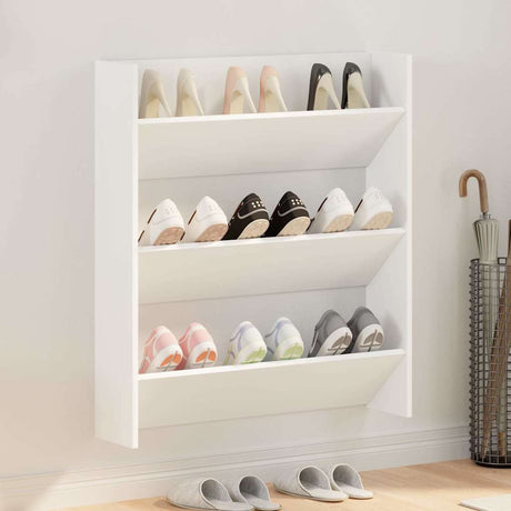 Armoire à chaussures murales vidaxl 80x18x90 cm Bois de bois propriété