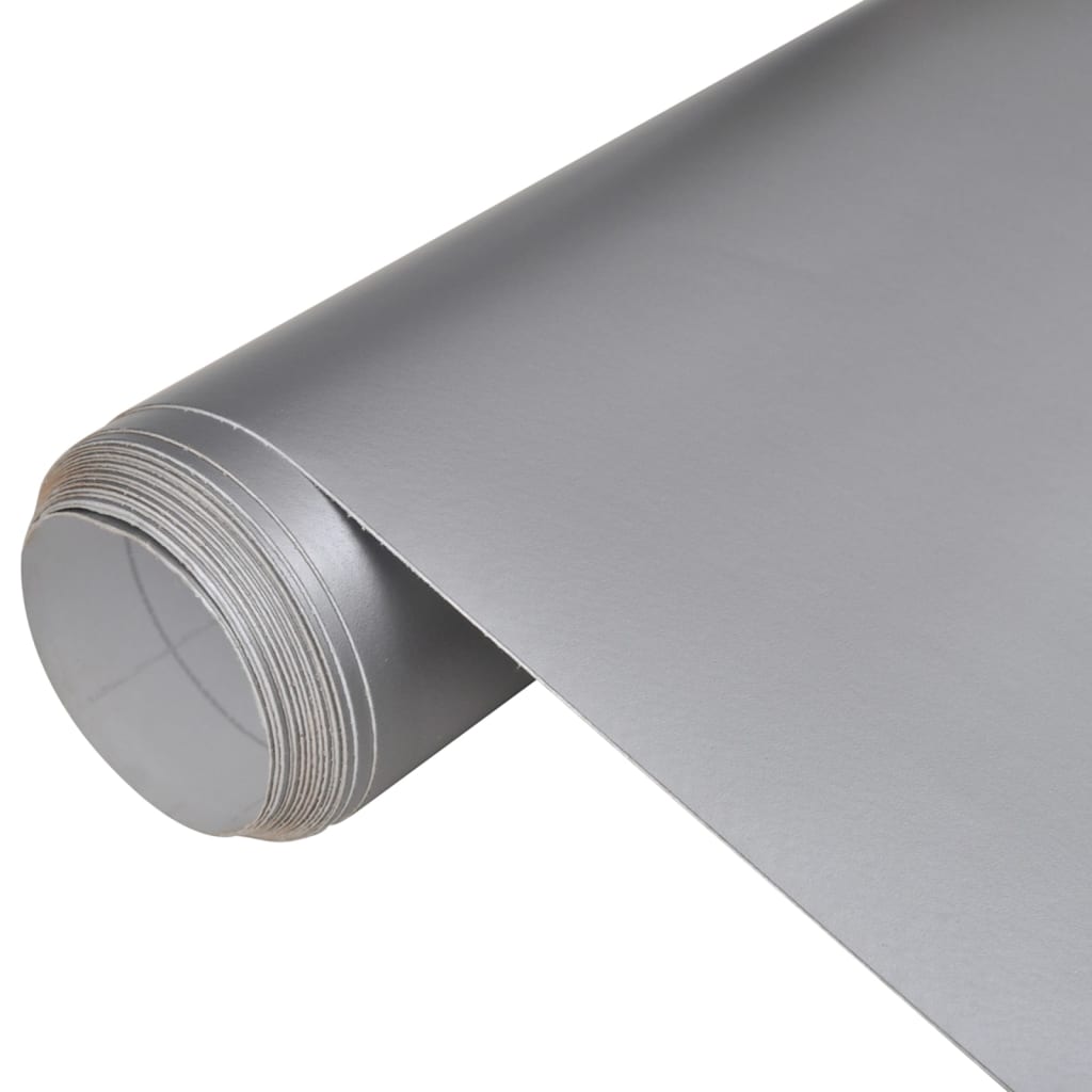 Vidaxl 2 St Autofolie 100x150 cm + 50x150 cm Matt Silver -colorato