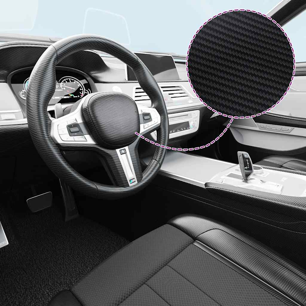 Vidaxx 2 pcs feuille de voiture 3d 100x150 cm noir