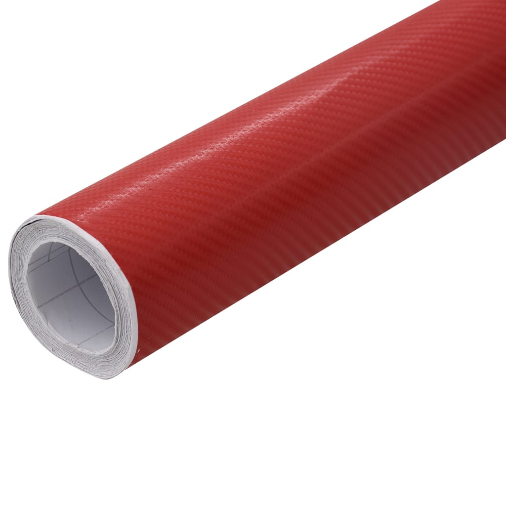 VIDAXL 2 ST AUTOFOLIE 4D 100x150 cm + 50x150 cm Rot