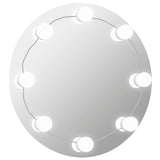 Vidaxl Mirror de pared sin lista de lámparas LED alrededor de vidrio