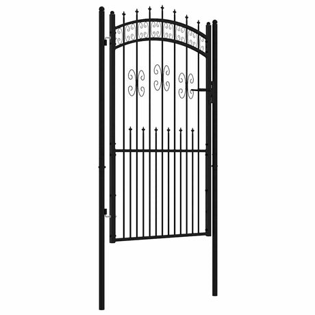 Vidaxxl portail avec embouts à barres 103x225 cm acier thermolaqué noir