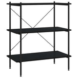 Vidaxl opbergrek 3-laags 80x40x92 cm zwart