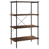 Vidaxl opbergrek 4-laags 80x40x130 cm zwart en naturel