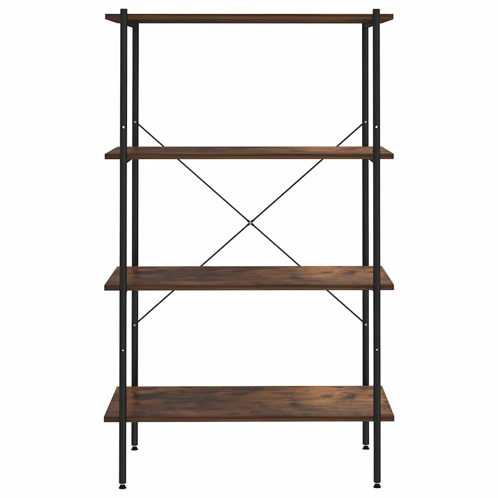 Vidaxl opbergrek 4-laags 80x40x130 cm zwart en naturel