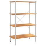 Vidaxl opbergrek 4-laags 80x40x130 cm wit en eikenkleurig