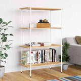 Vidaxl opbergrek 4-laags 80x40x130 cm wit en eikenkleurig