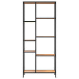 Vidaxl boekenkast 80x30x180 cm staal en bewerkt hout