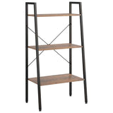 Vidaxl opbergmeubel met 3 lagen 56x35x108 cm donkerbruin en zwart