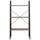 Vidaxl opbergmeubel met 3 lagen 56x35x108 cm donkerbruin en zwart