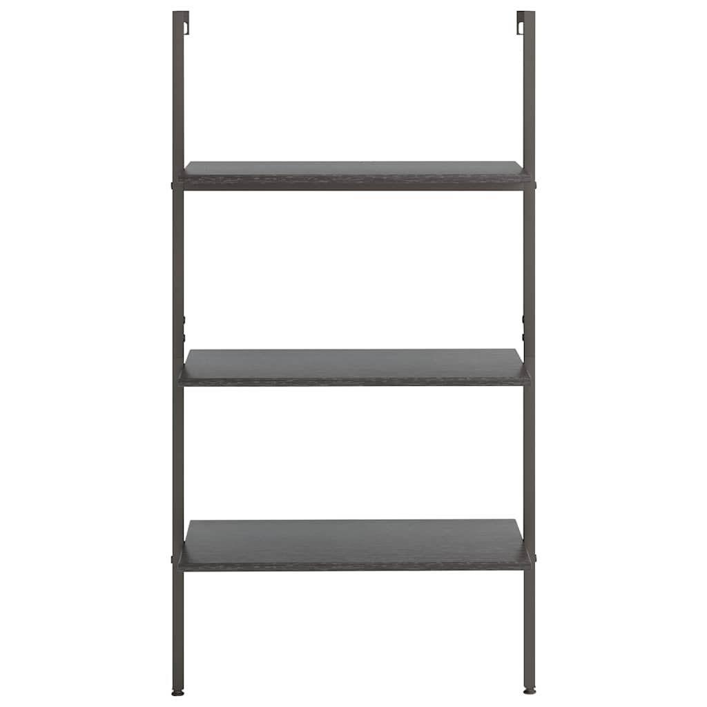 Vidaxl ladderrek met 3 schappen 64x35x120,5 cm zwart