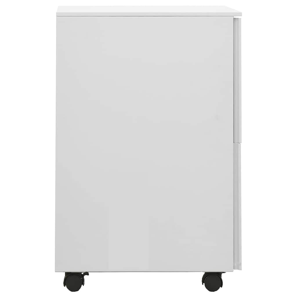 Vidaxl ladeblok verrijdbaar 39x45x67 cm staal lichtgrijs