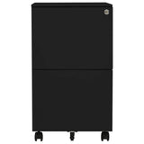 Vidaxl ladeblok verrijdbaar 39x45x67 cm staal zwart