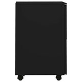 Vidaxl ladeblok verrijdbaar 39x45x67 cm staal zwart