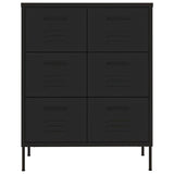 Vidaxl ladekast 80x35x101,5 cm staal zwart