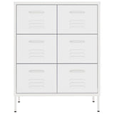 Vidaxl ladekast 80x35x101,5 cm staal wit