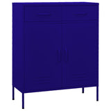 Vidaxl opbergkast 80x35x101,5 cm staal marineblauw