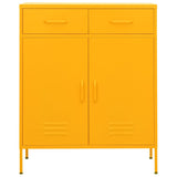 Vidaxl opbergkast 80x35x101,5 cm staal mosterdgeel