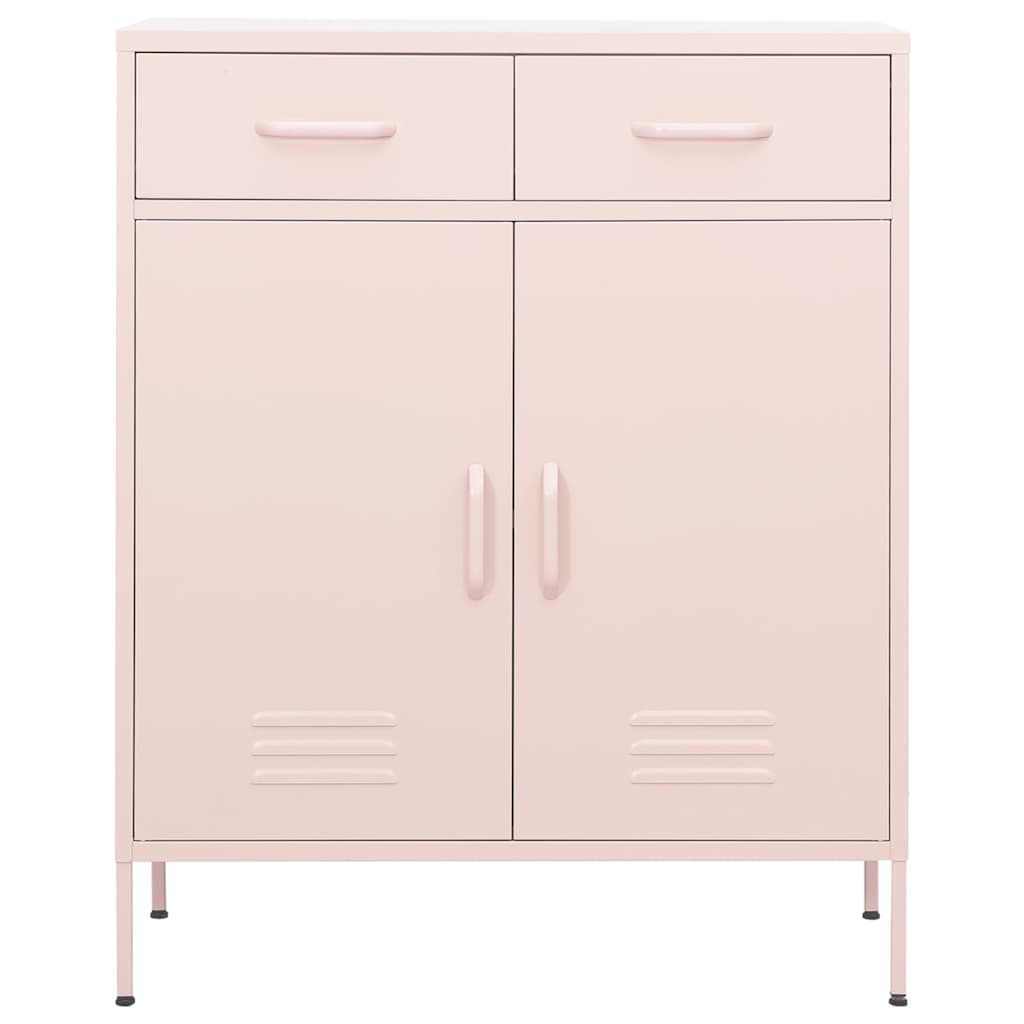 Vidaxl opbergkast 80x35x101,5 cm staal roze