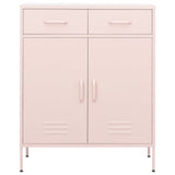 Vidaxl opbergkast 80x35x101,5 cm staal roze