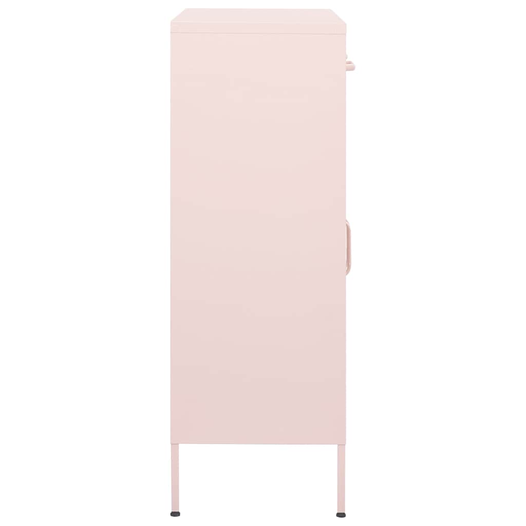 Vidaxl opbergkast 80x35x101,5 cm staal roze