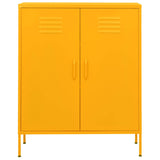 Vidaxl opbergkast 80x35x101,5 cm staal mosterdgeel
