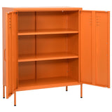 Vidaxl opbergkast 80x35x101,5 cm staal oranje