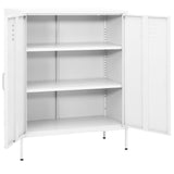 Vidaxl opbergkast 80x35x101,5 cm staal wit