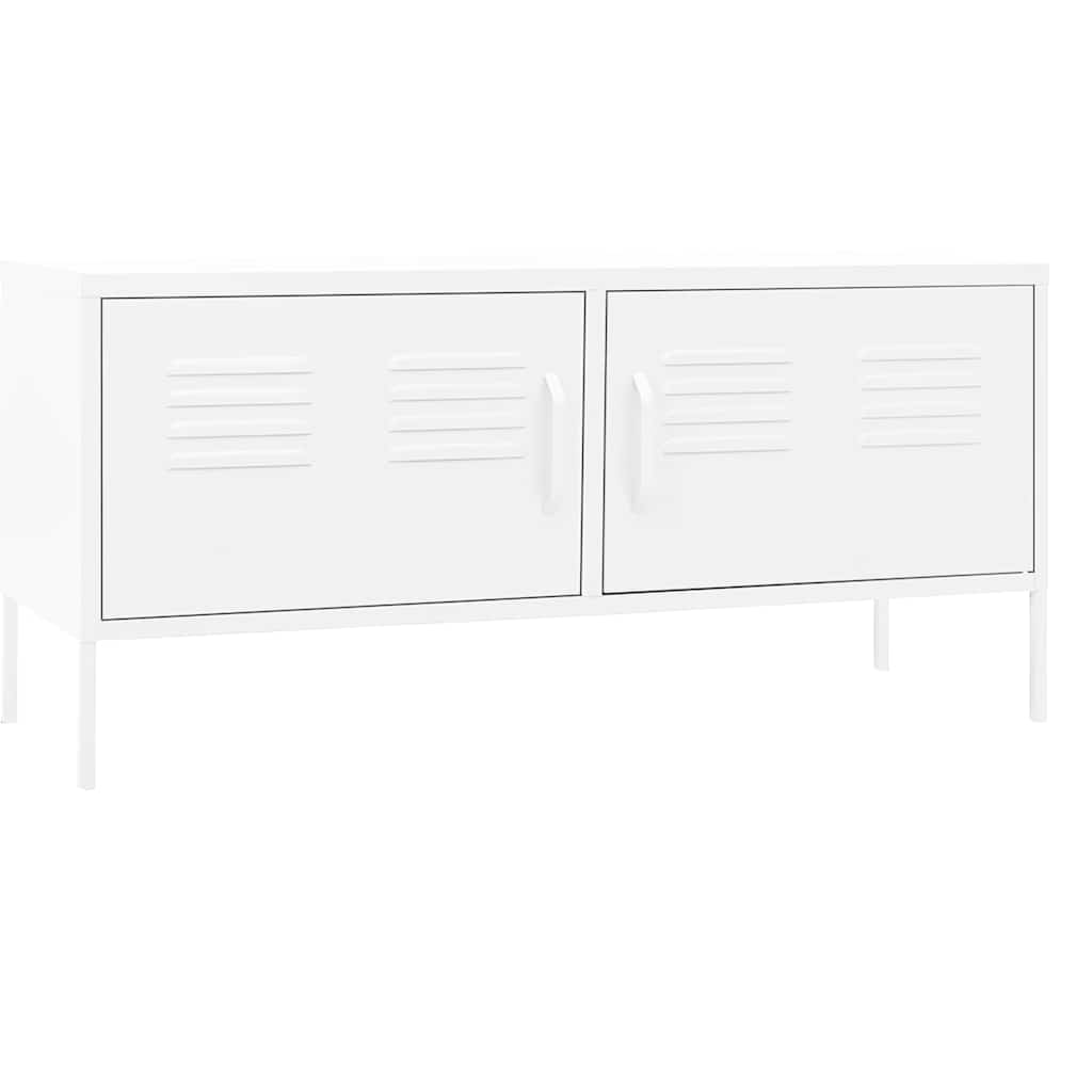 Vidaxl tv-meubel 105x35x50 cm staal wit