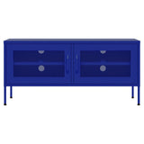 Vidaxl tv-meubel 105x35x50 cm staal marineblauw
