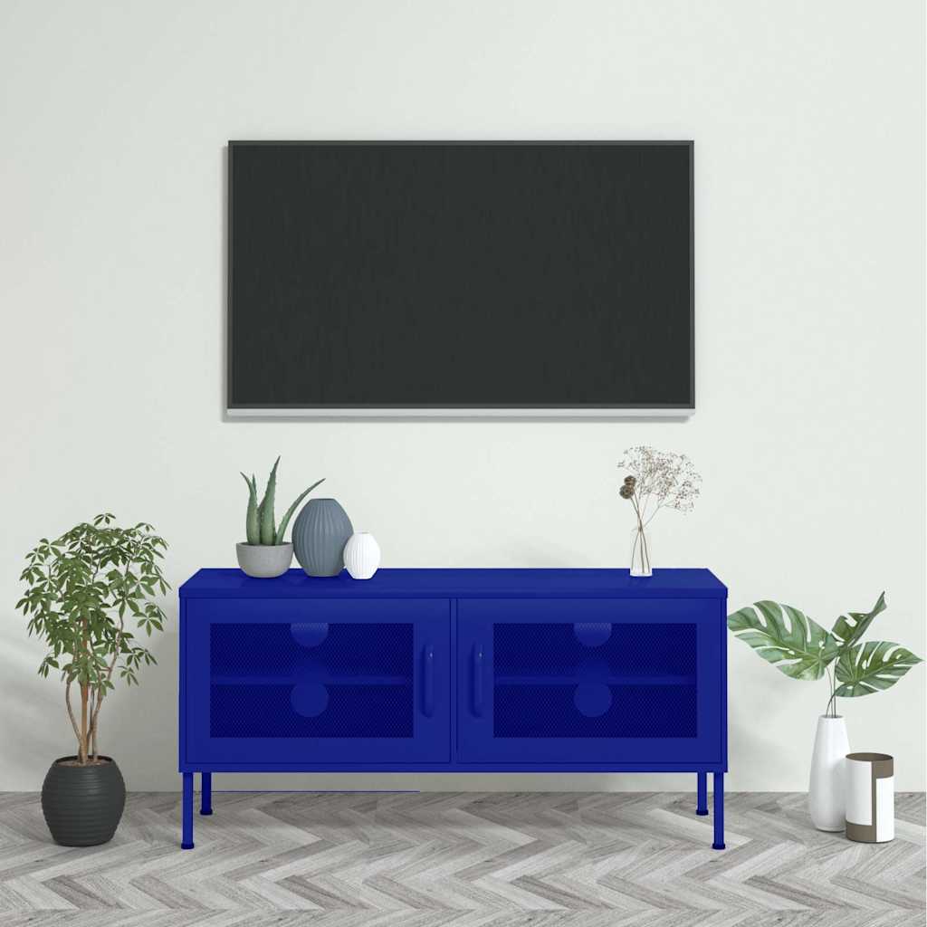 Vidaxl tv-meubel 105x35x50 cm staal marineblauw