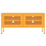 Vidaxl tv-meubel 105x35x50 cm staal mosterdgeel