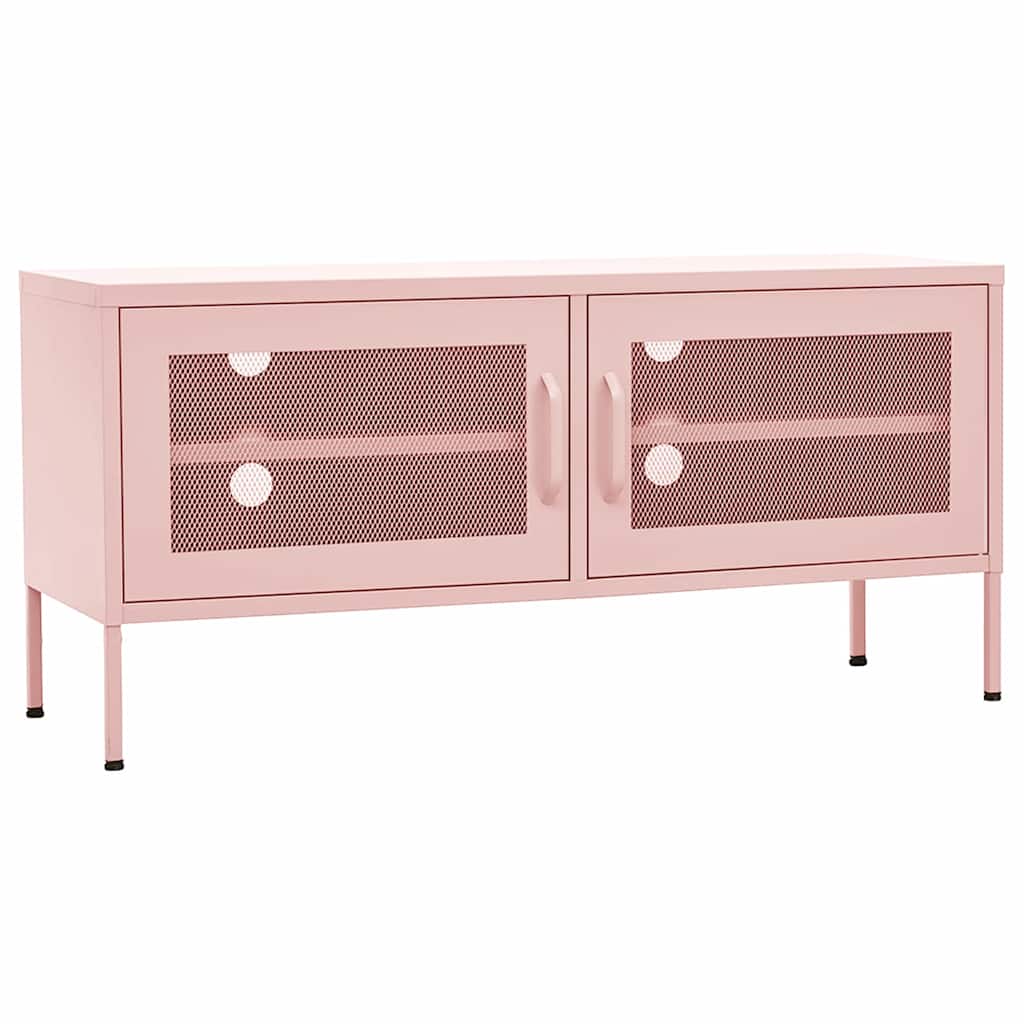 Vidaxl tv-meubel 105x35x50 cm staal roze
