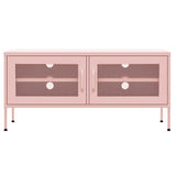 Vidaxl tv-meubel 105x35x50 cm staal roze