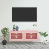 Vidaxl tv-meubel 105x35x50 cm staal roze