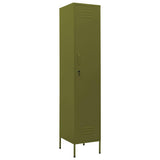 Vidaxl lockerkast 35x46x180 cm staal olijfgroen