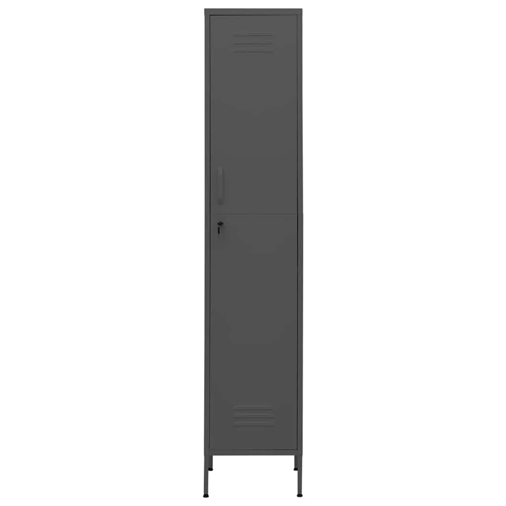 Vidaxl lockerkast 35x46x180 cm staal antracietkleurig