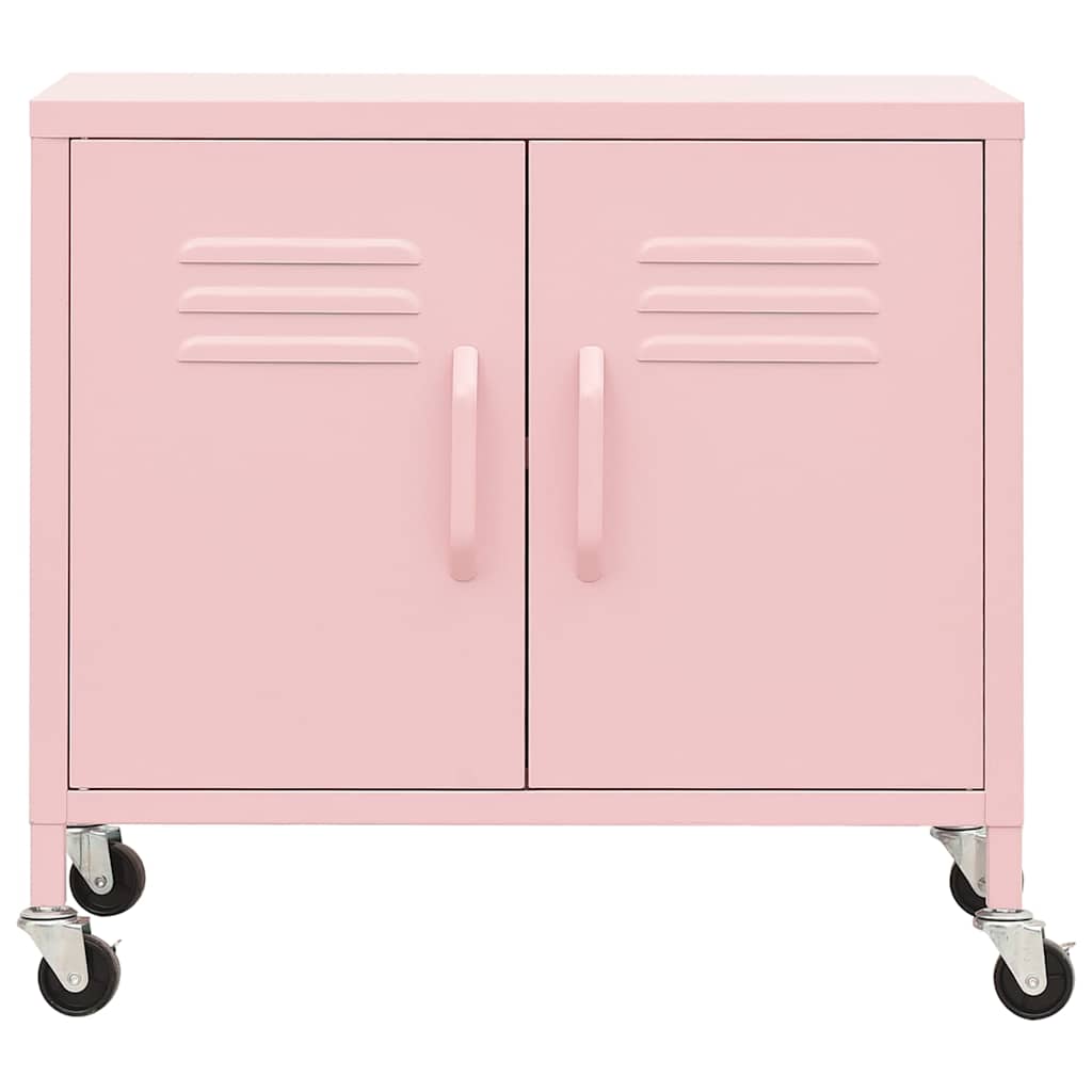 Vidaxl opbergkast 60x35x56 cm staal roze