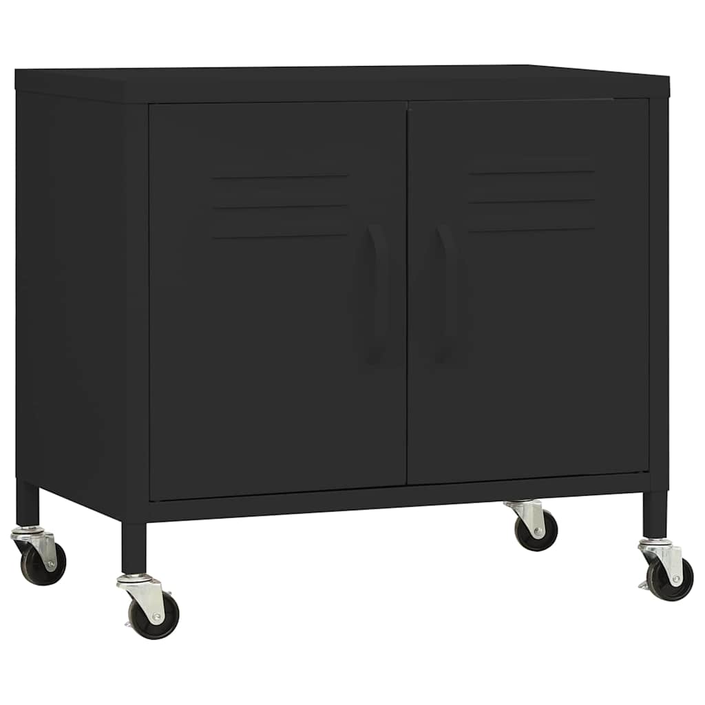 Vidaxl opbergkast 60x35x56 cm staal zwart