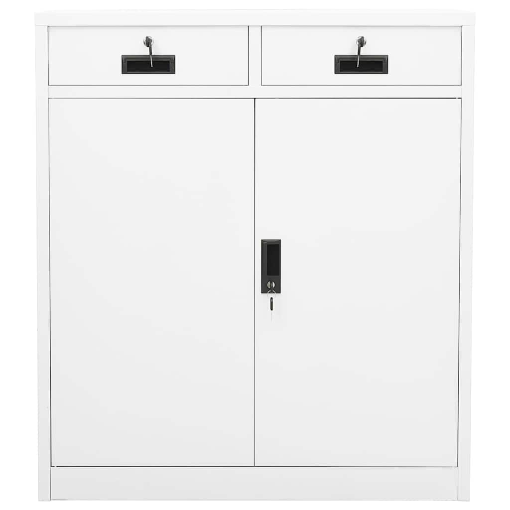 Vidaxl kantoorkast 90x40x102 cm staal wit