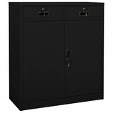 Vidaxl kantoorkast 90x40x102 cm staal zwart