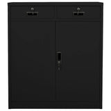 Vidaxl kantoorkast 90x40x102 cm staal zwart